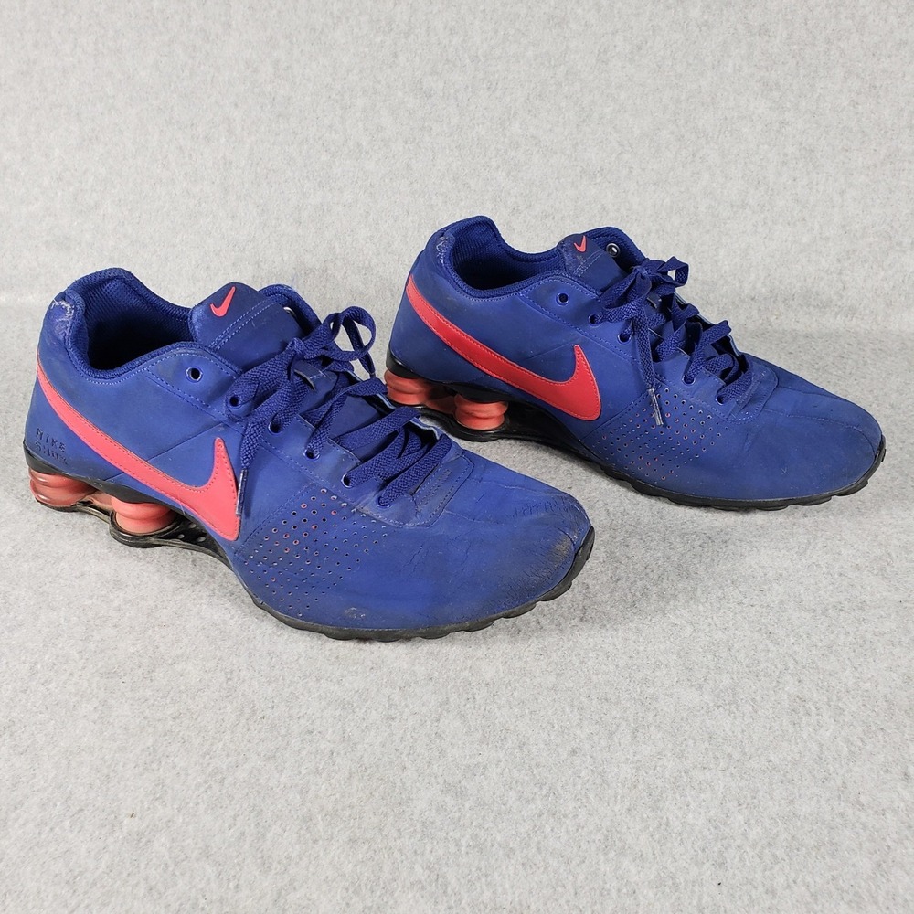 Nike Shox Blue Red Athletic Shoes Men's Size‎ 9.5 Running Sneakers Pre-Owned